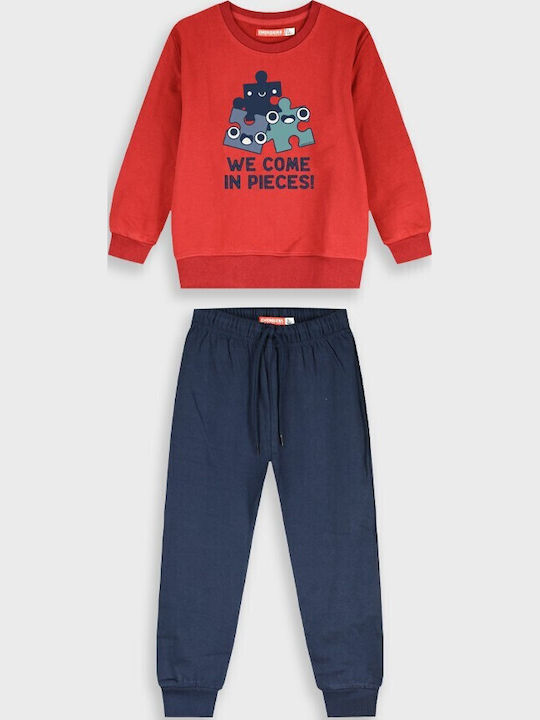 Energiers Kinder Sweatpants Set Rot