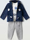 Kids Set with Pants Winter 3 Pieces Blue