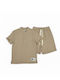 Kids Set with Shorts Summer 2 Pieces Beige