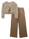 Kinderbekleidungssets mit Hosen Winter 2 Stück Mocca