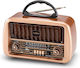 Forever JB-105 Retro Tischplatte Radio Elektrisch mit Bluetooth und USB Braun