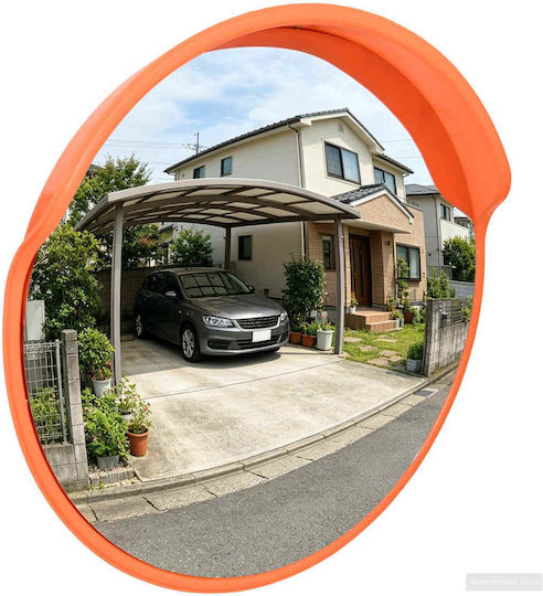 vidaXL Traffic Mirror 75cm In Orange Color