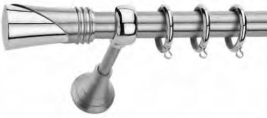 Best Tijă Metalică Pentru Perdele B022 Dublă Cu Șină Φ20mm 160cm Argintie INM180842
