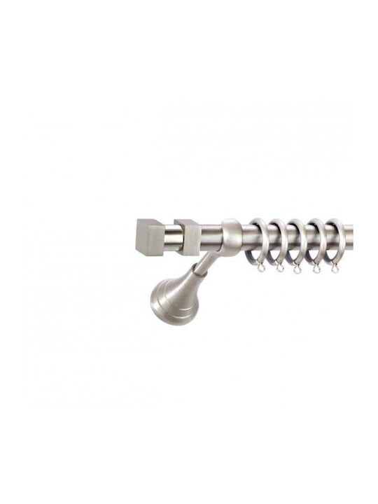 Best Bară Metalică Pentru Perdele B039 Dublă cu Șină Φ20mm 160cm Argintiu