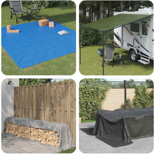 vidaXL Waterproof Tarpaulin 260gr/m² 8x8m Heavy Duty White