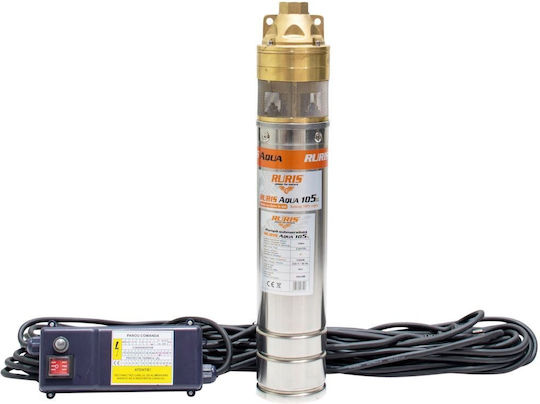 Ruris Aqua 105 – 1500 W Pompa de Apă Submersibilă Pentru Foraj Cap De Livrare 140 M Oțel Inoxidabil Cablu 30 M Ip68