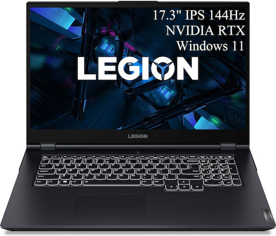 Lenovo Legion 5 17ACH6H 17.3" IPS FHD 144Hz (Ryzen 7-5800H/16GB/256GB SSD + 256GB SSD/GeForce RTX 3060/Windows 11 Home) Phantom Blue (UK Keyboard)