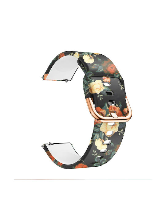 Кайшки за смарт часовници Силиконова Xiaomi Watch S4 41mm Оранжеви Цветя