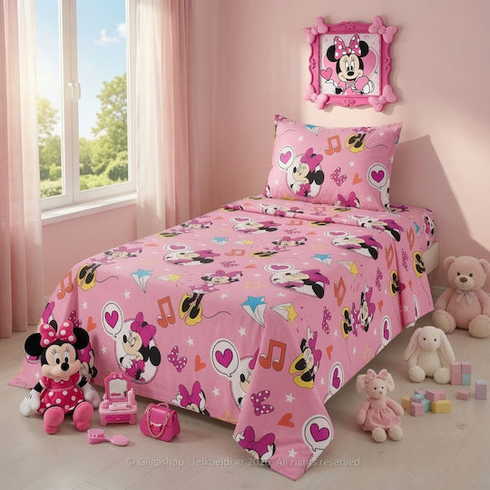 Casa Colori Kinderbettbezug Einzeln Rosa
