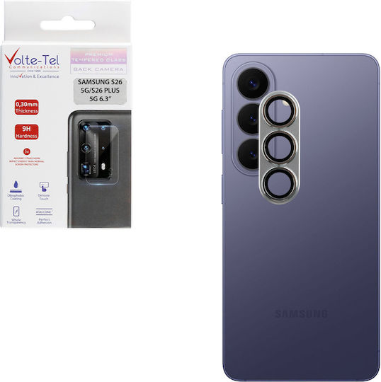 Volte-Tel Glass Cover Camera Protection Tempered Glass Silver for Samsung S26 5g/s26 Plus 5g