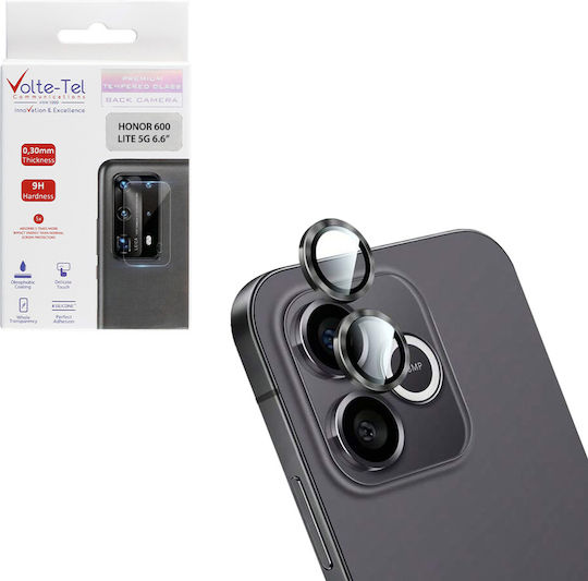 Volte-Tel Glass Cover Camera Protection Tempered Glass Black for Honor 600 Lite 5g
