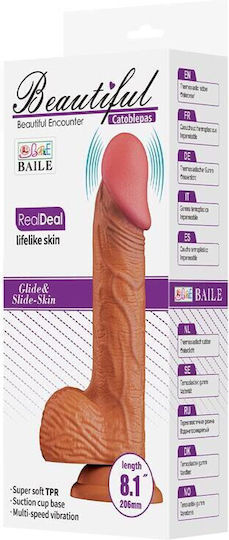 Sweetvibes Realistic Vibrator with Remote Control 20.6cm Brown