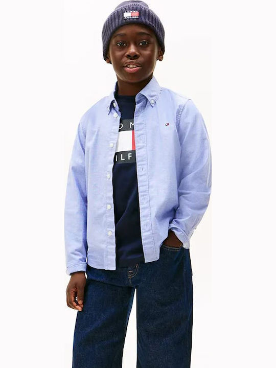 Tommy Hilfiger Kids Short-sleeved Blue Oxford S...