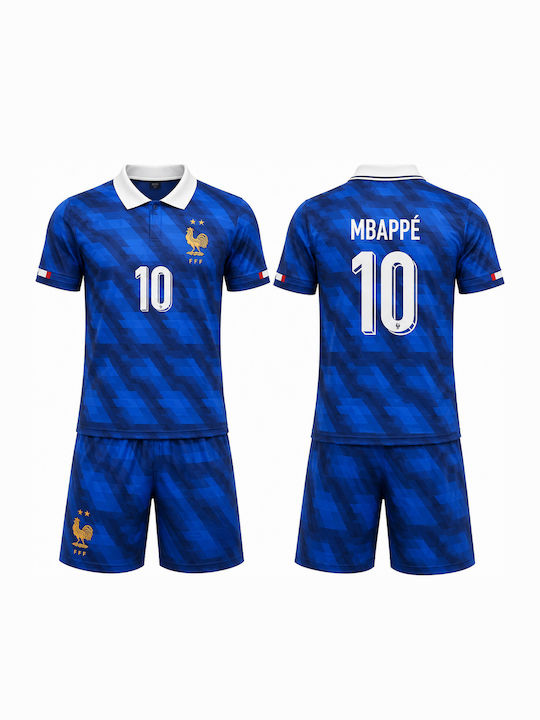 Set Tricou Copii Echipa Națională a Franței Pantaloni Scurți Mbappe Fr55327-b10 Set Tricou Copii Echipa Națională a Franței Pantaloni Scurți Mbappe Fr55327-b10