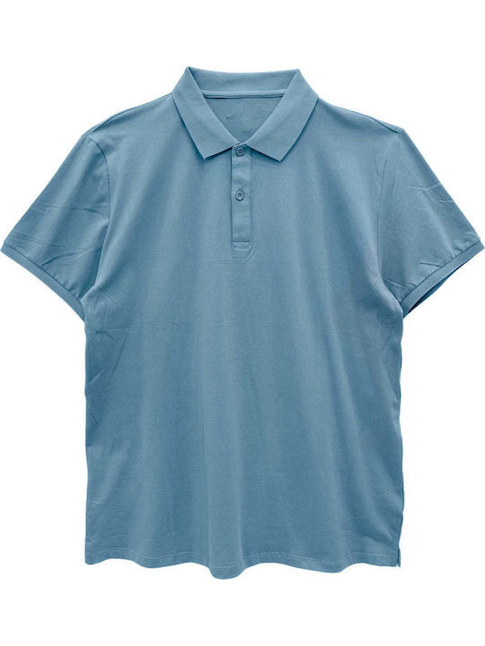 Ansin Polo Blouse Light Blue