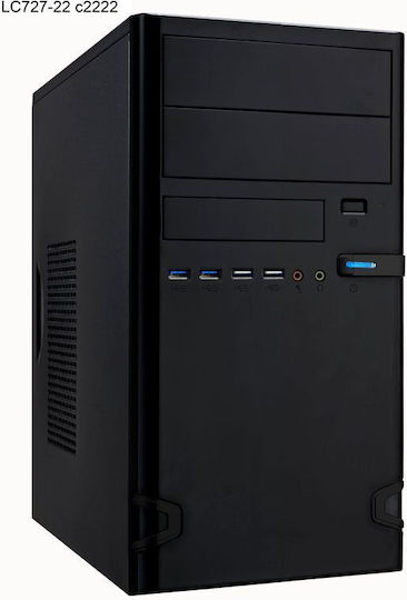 Linkworld Mini-Turm Computergehäuse Schwarz 450W
