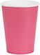 Pahare Din Hârtie Fucsia 250ml Set 6 Bucăți