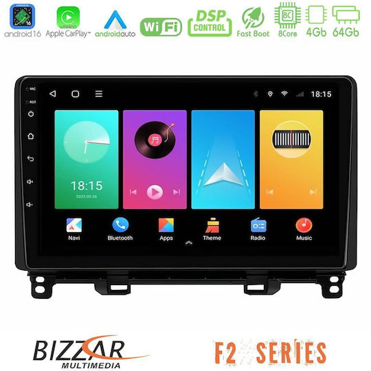 Bizzar Ηχοσύστημα Αυτοκινήτου για Honda Jazz 2021-2025 (Bluetooth/USB/WiFi/GPS/Apple-Carplay/Android-Auto) με Οθόνη Αφής 9"