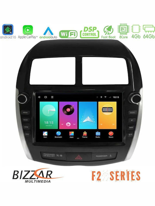 Bizzar Car Audio System for Mitsubishi Asx 2013-2018 (Bluetooth/USB/WiFi/GPS/Apple CarPlay/Android Auto) with 9" Touch Screen