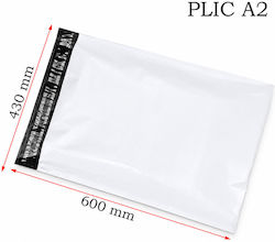 Set 50 Plicuri Curier A2 430x600 Mm Autoadezive Impermeabile Rezistente La Rupere