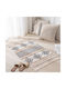 FRIPIA Outdoor Rectangular Cotton Rug with Fringes Grey & Orange 60x90cm