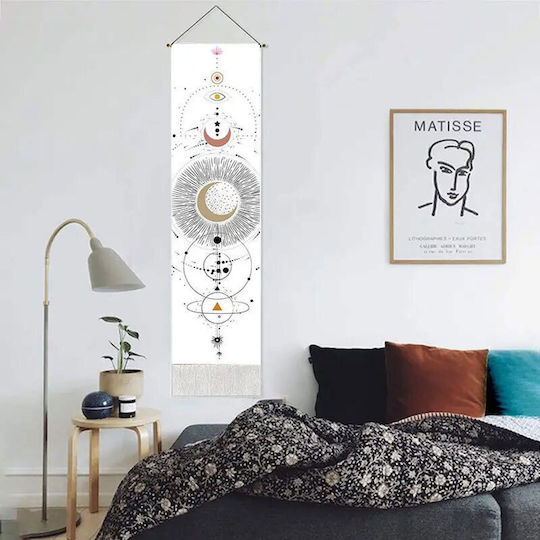 FRIPIA Κρεμαστό Διακοσμητικό Λευκό από Ξύλο 130x35cm
