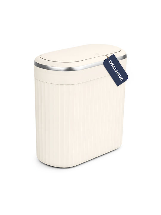 Wellhaus Κάδος Απορριμμάτων Πλαστικός Μπεζ 15lt