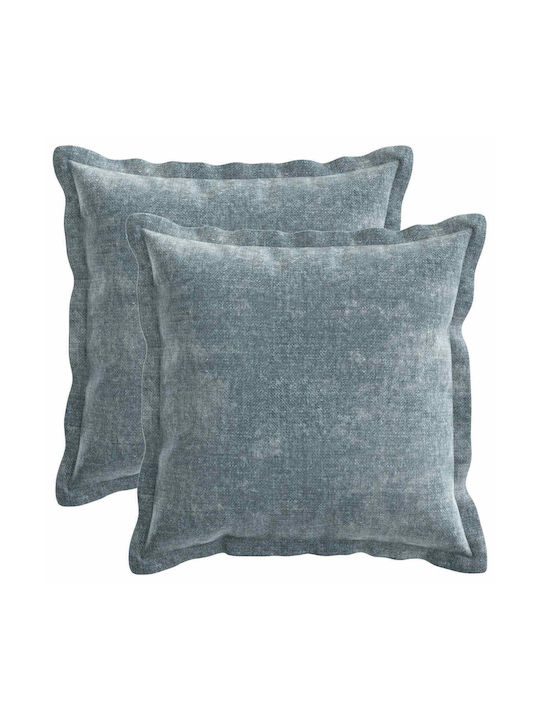 vidaXL vidaXL Decorative Pillow Case Houten Light Blue 45x45cm