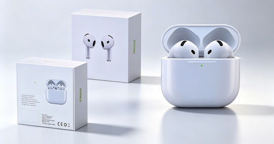 Green Lyca GL69389 Вътреканални безжични слушалки Акустика с калъф за зареждане Бели