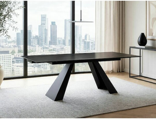 Detroit 983 Extendable Table Black 160x90x77cm