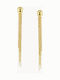 Silver Gold Plated Dangle Earrings with Stones