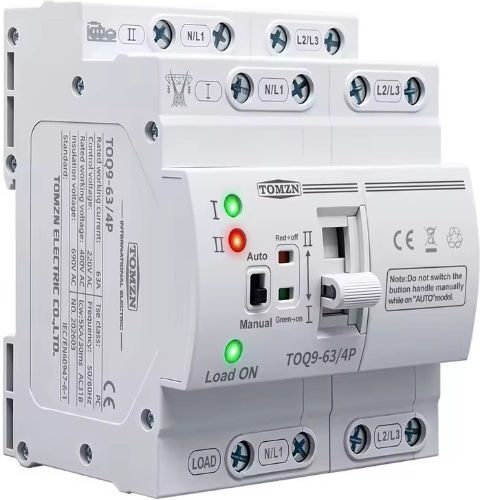 Tomzn Релета На Релса 63A Двуполюсно С Напрежение 230V