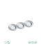Trio Lighting Rila Square Metallic Recessed Spot Silver 3pcs