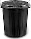 Plastic Waste Bin 55lt Black