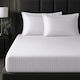 Cearceaf Pentru Hotel Bumbac Satin Cu Elastic 180x200+35cm 240tc Dungi 1cm 18-1-180-9