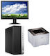 HP EliteDesk 800 G3 Tower + 24-Zoll Bildschirm + Überarbeiteter Grade A Drucker (Core i7-7700/8GB/512GB SSD/W11 Pro)