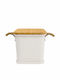 Metallic Storage Box with Lid Beige 26x26x26cm