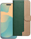 Flip Case Motorola G67 G77 Book Grün Gold