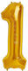 Mini Formă Baloane Numere Aurii 40 Cm – 16″