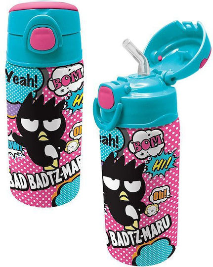 Graffiti Kids Thermos Bottle Kuromi Plastic Non Spill 450ml