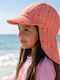 Swim Essentials Детска Текстилна Слънцезащитна Оранжева Шапка