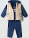 Kinderbekleidungssets mit Shorts & Mantel Sommer 2Stücke Blau