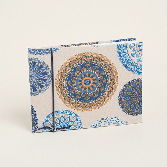 Beauty Home Baptism Guest Book Blue Mandala Standing
