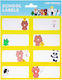 Line Friends Етикети за тетрадки 8x2см 5 броя