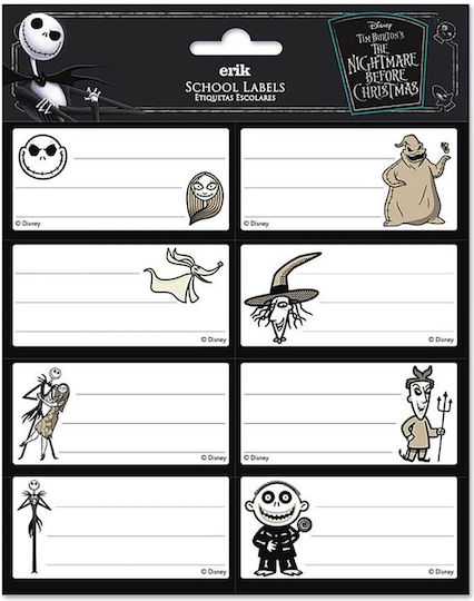 Disney Nightmare Before Christmas Ετικέτες Τετραδίων 16τμχ