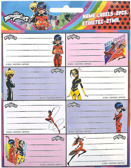 Gim Miraculous Notebook Etiketten 20 Stück