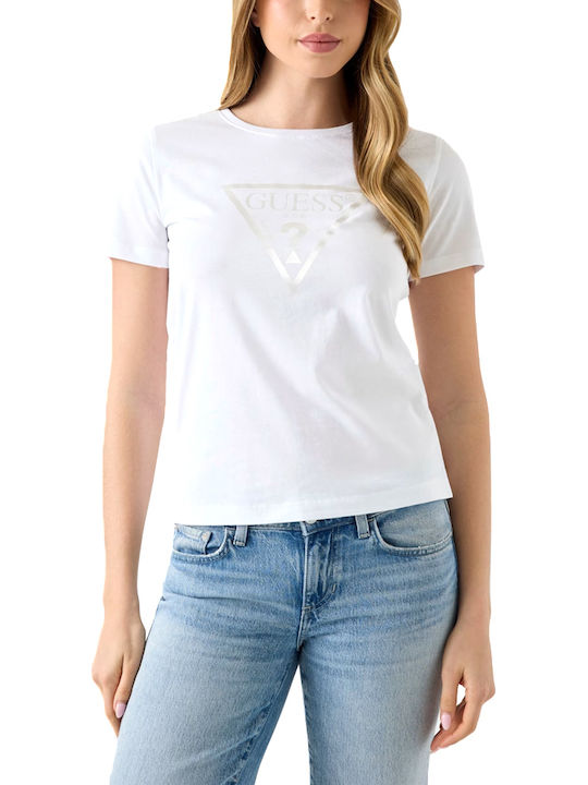 Guess Triangle T-Shirt Εκρου