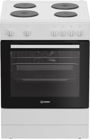 Indesit Κουζίνα 66lt με Εμαγιέ Εστίες Π60εκ. Λευκή