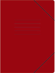 Plasticized Cardboard File Folder with Rubber Band 25x35cm Red Plasticized Cardboard File Folder with Rubber Band 25x35cm Red