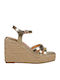 Sommer Damenplattformen Goldene
